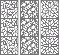Laser Cut Grill Seamless Panel Set Free DXF File
