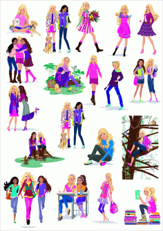 Barbie Doll Vector Collection Free CDR Vectors Art