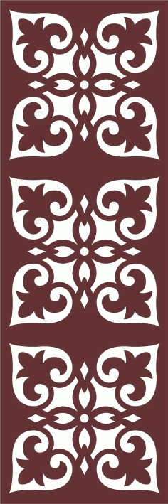 Laser Cut Living Room Seamless Separator Grill Pattern Free DXF File
