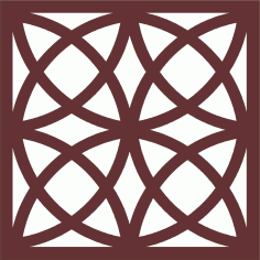 Laser Cut Window Seamless Floral Grill Panel Free DXF File