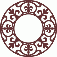 Laser Cut Privacy Partition Window Grill Round Panel Free DXF File