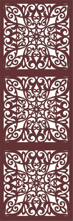 Laser Cut Drawing Room Grill Separator Seamless Panel Free CDR Vectors Art