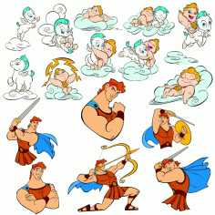 Hercules Image Of Hero Of The Disney Cartoon Free CDR Vectors Art