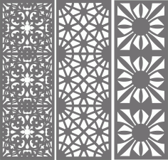 Laser Cut Window Grill Panel Floral Seamless Pattern Free CDR Vectors Art