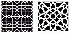 Laser Cut Window Grills Floral Seamless Design Set Free CDR Vectors Art