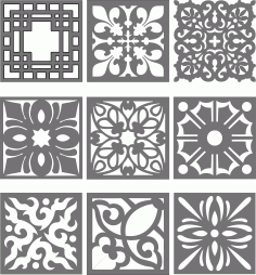 Panel Grill Room Dividers Collection Free CDR Vectors Art
