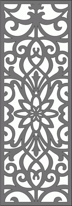 Laser Cut Drawing Room Jali Floral Seamless Free DXF File