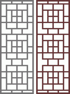 Panel Jali Room Divider Patterns Free DXF File