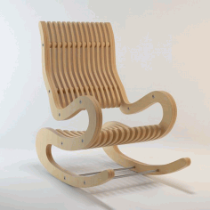 Drawing For Cnc Machine Tools Arm Rocking Chair From Plywood Free CDR Vectors Art