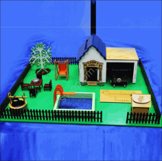 Model For Laser Cutting Mini House Money Box Free CDR Vectors Art