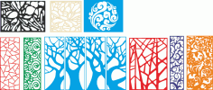 Tree style decorative lattice for cnc Free CDR Vectors Art