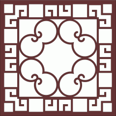 Laser Cut Drawing Room Lattice Floral Seamless Pattern Free DXF File