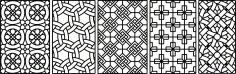 Panels Lattice Room Divider Seamless Design Patterns Free DXF File