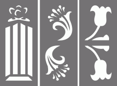 Privacy Partition Samples Of Flower Designs Set Free DXF File