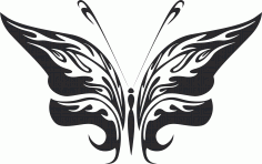 Butterfly Silhouette Sticker Free CDR Vectors Art