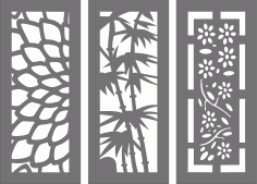 Privacy Partition Sample Baffle Of Flowers Set Free CDR Vectors Art