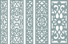 Privacy Partition Indoor Panels Lattice Room Divider Seamless Designs Pattern Free DXF File