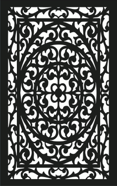 Laser Cut Decorative Privacy Partition Indoor Panel Room Divider Lattice Seamless Design Pattern Free DXF File