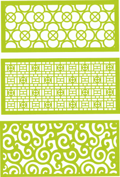 Decorative jali patterns Free CDR Vectors Art