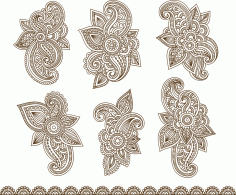 Henna Mehndi Paisley Tattoo Design Free CDR Vectors Art