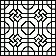 Laser Cut Living Room Seamless Floral Lattice Stencil Pattern Free DXF File