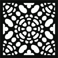 Laser Cut Window Floral Lattice Stencil Seamless Panel Free DXF File