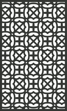 Laser Cut Living Room Floral Lattice Stencil Seamless Design Free DXF File