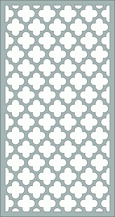 Laser Cut Living Room Floral Lattice Stencil Seamless Panel Free DXF File