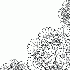 Ornament Floral Stencil Pattern Free DXF File