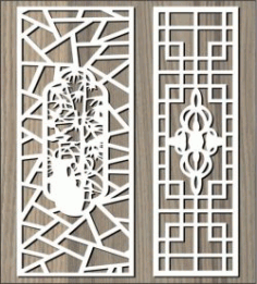 Laser Cut Divider Seamless Floral Floral Lattice Stencil Panel Free CDR Vectors Art