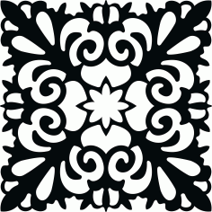 Decor Seamless Separator Floral Lattice Stencil Design Free DXF File
