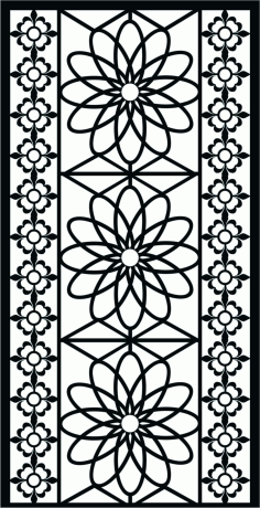 Decor Seamless Separator Floral Lattice Stencil Panel Free CDR Vectors Art