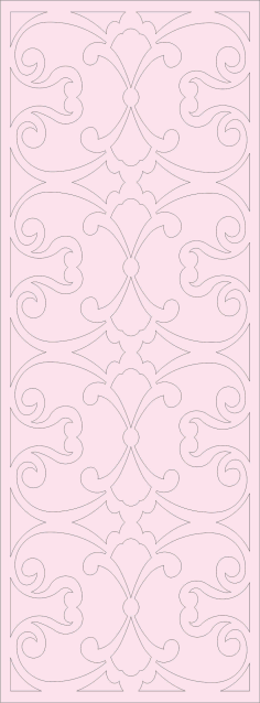 Panel Floral Lattice Stencil Room Divider Free DXF File