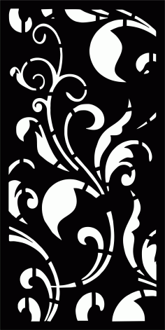 Panels Floral Lattice Stencil Room Divider Pattern Free DXF File