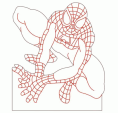 Spider Man Led Illusion For Laser Cut Free CDR Vectors Art