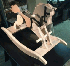 Assembling Seesaw Wooden Horse For Children Free CDR Vectors Art
