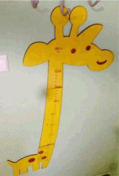 Height Measure For Giraffe Shaped Children Free CDR Vectors Art