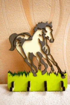 Horse Hanger Laser Cut Free CDR Vectors Art