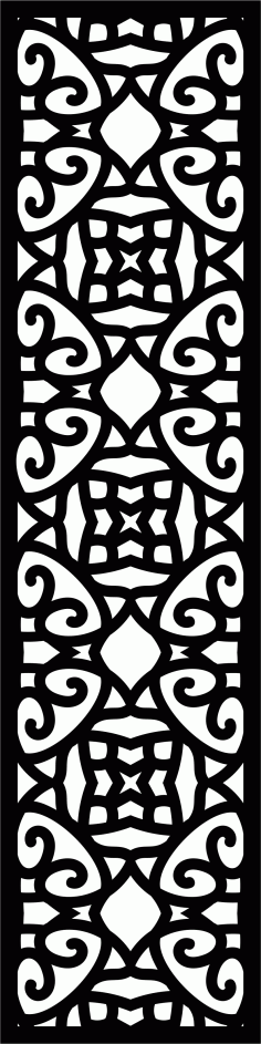 Decorative Privacy Partition Indoor Panels Floral Lattice Stencil Room Divider Patterns Free DXF File