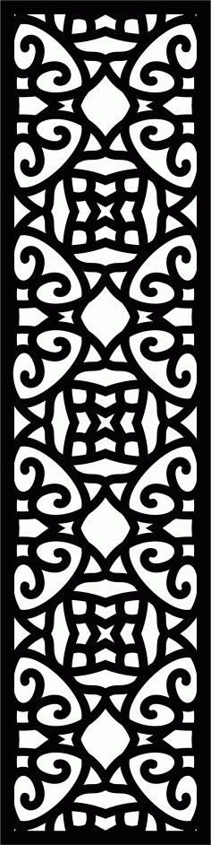 Panel Floral Lattice Stencil Room Divider Patterns Free DXF File