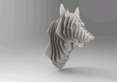 Laser Cut Wolf Trophy Animal Head Free CDR Vectors Art