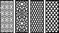 Laser Cut Privacy Partition Indoor Panel Room Divider Seamless Floral Lattice Stencil Free CDR Vectors Art