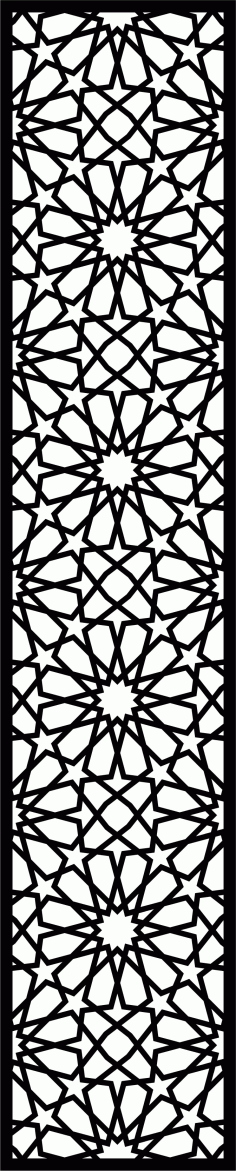 Privacy Partition Indoor Panels Floral Lattice Stencil Room Divider Seamless Design Free DXF File
