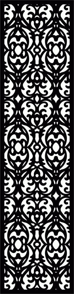 Privacy Partition Indoor Panels Floral Lattice Stencil Room Divider Free DXF File