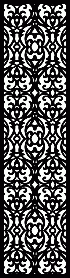 Privacy Partition Indoor Panels Room Divider Floral Lattice Stencil Free DXF File