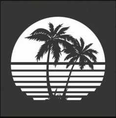 Palm Tree For Laser Cut Free CDR Vectors Art