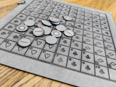 Sequence Board Game And Pieces For Laser Cut Free CDR Vectors Art