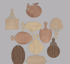 Wooden Cutting Board Designs For Laser Cut Free CDR Vectors Art