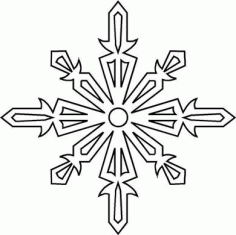 Free Snowflake For Laser Cut EPS Vector