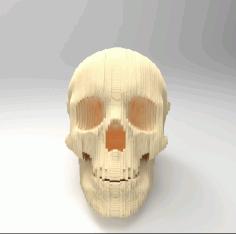Laser Cut 3d Wooden Skull Free CDR Vectors Art